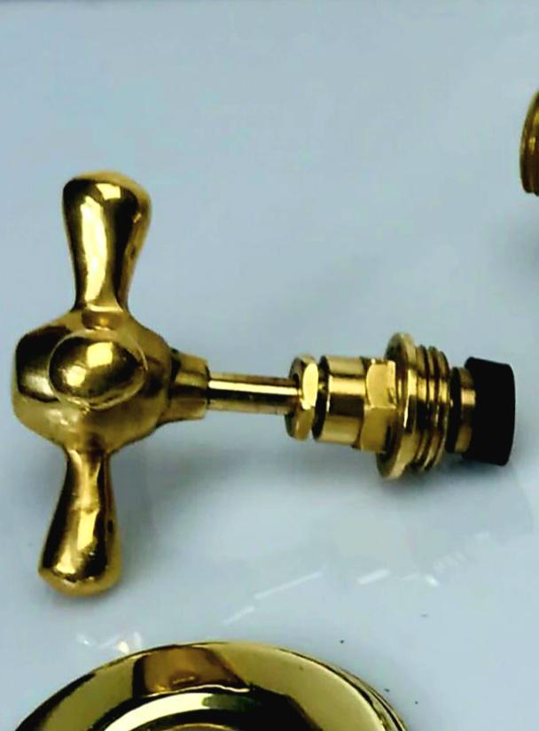 Tête de robinet en croix – lot de 2 -Style ancien – Fabrication artisanale