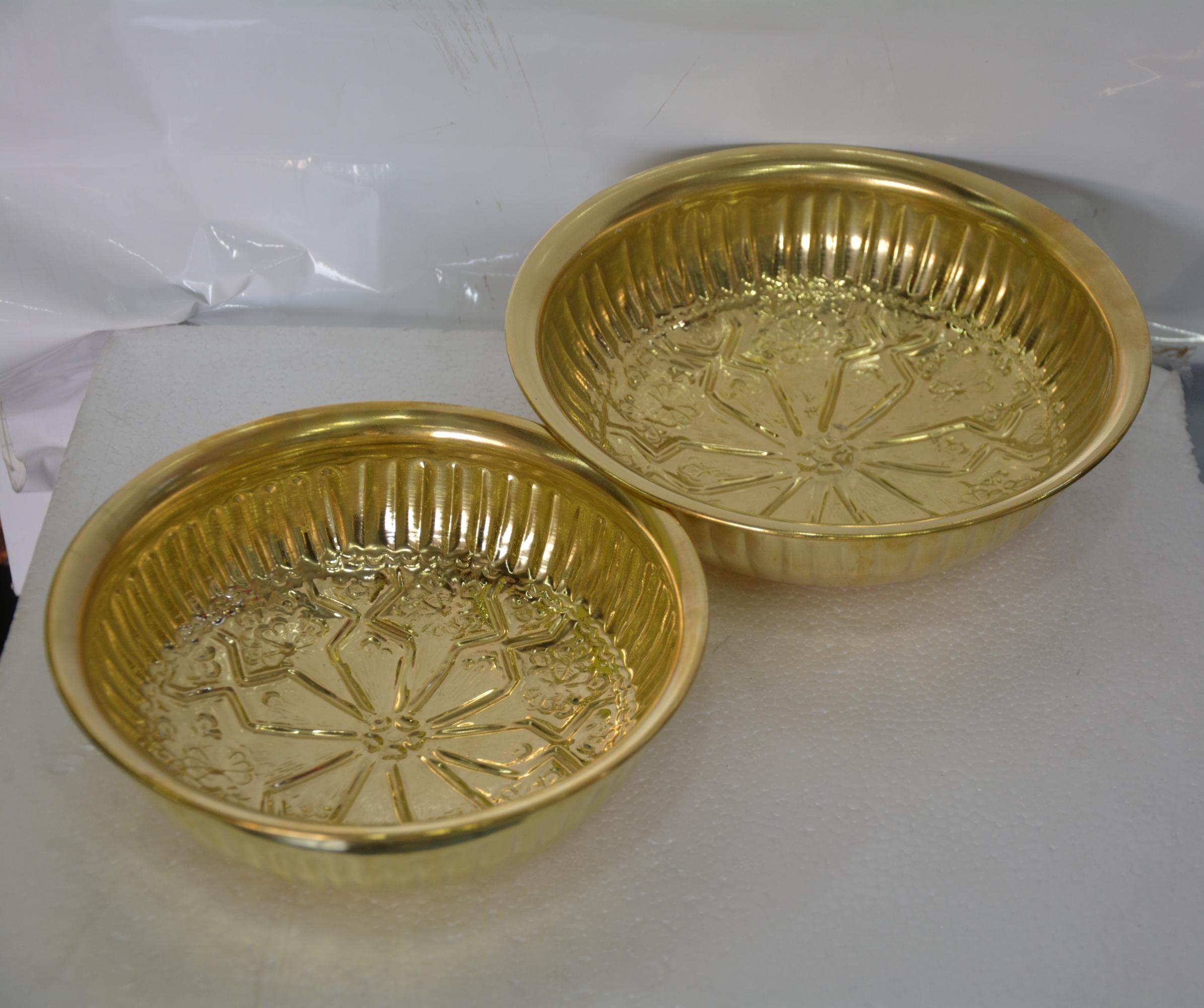 lot de 2 coupelle en laiton gravé fait main ,bol à hamam en cuivre marocain