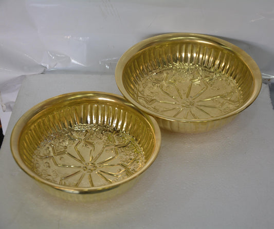 lot de 2 coupelle en laiton gravé fait main ,bol à hamam en cuivre marocain