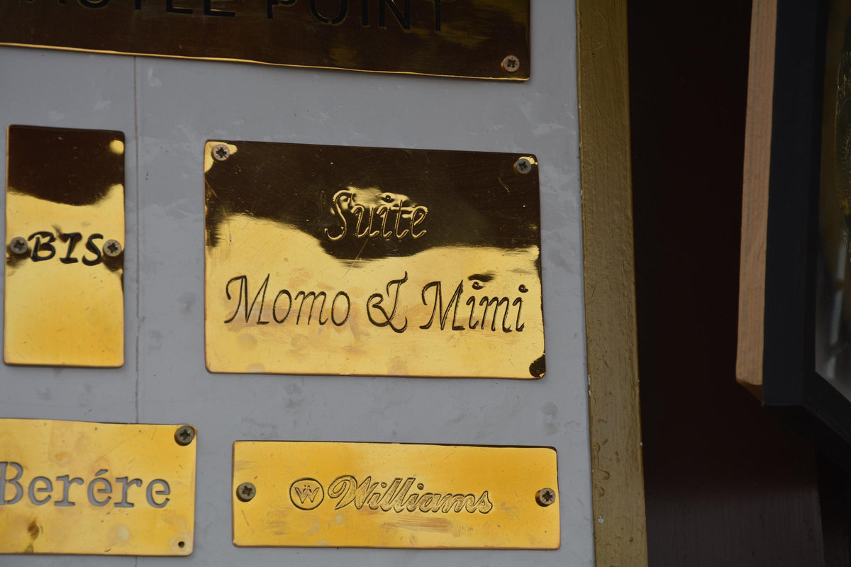 Personalized brass house plaque, custom handmade decorative plaque, mailbox plaque