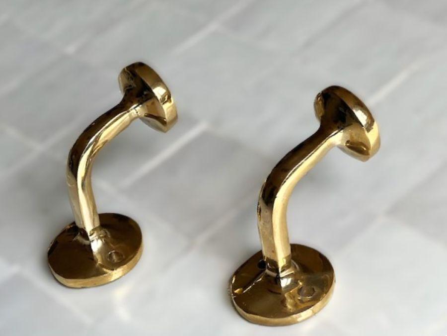 Unlacquered brass wall hook: coat and towel hook, handmade solid brass wall hooks, brass coat rack