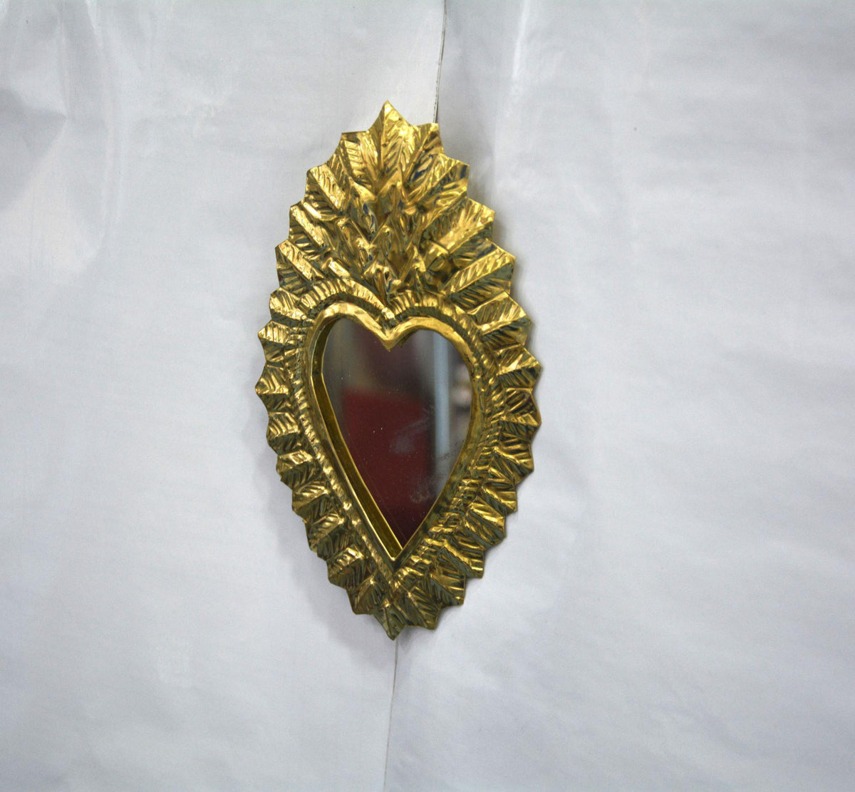 3 Miroirs Suspendus à Chaîne en Métal Cœur Doré, miroirs en laiton fait main ,miroirs bohême