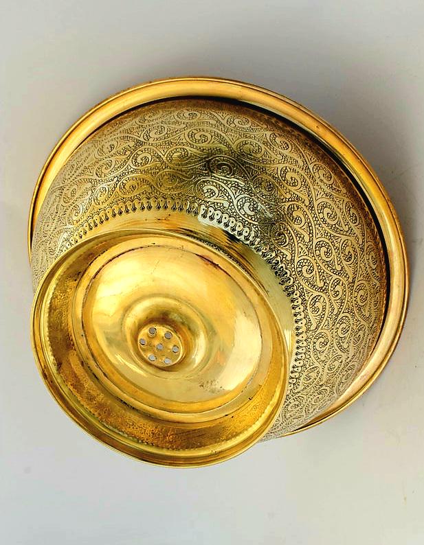 vasque marocaine en laiton massif gravé non laqué ,Lavabo fabriqué à la main en laiton non laqué, évier en laiton à poser