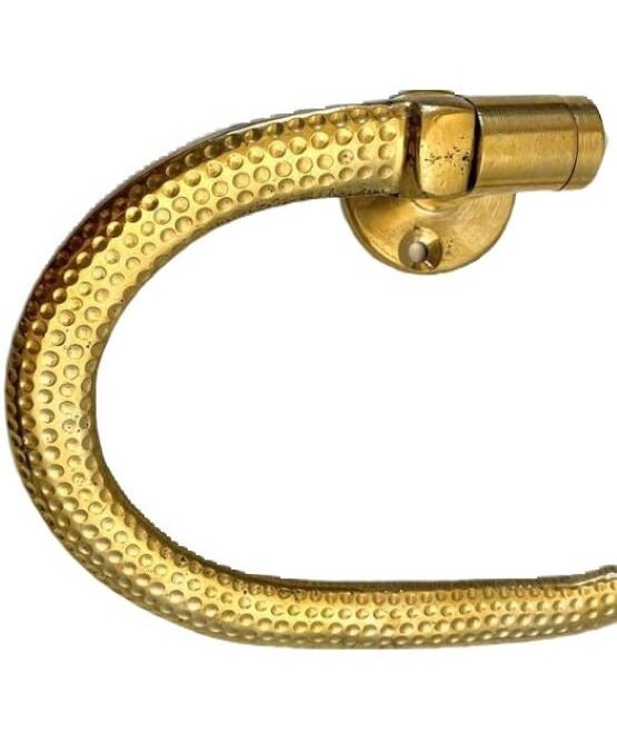 Handmade brass toilet paper holder, engraved unlacquered brass toilet paper holder, brass toilet paper dispenser