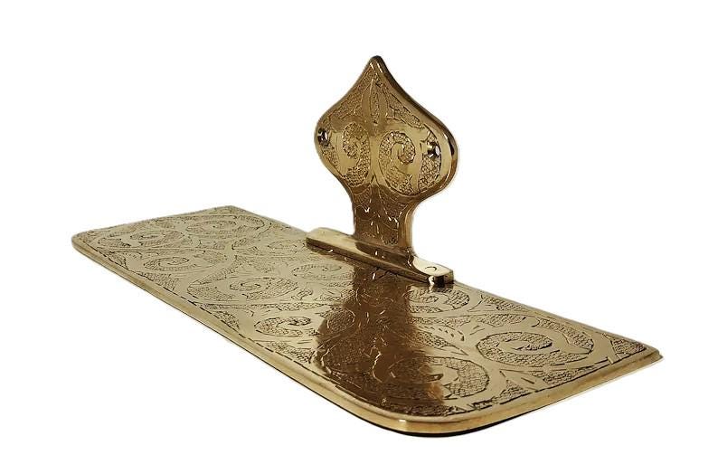 Étagère de Salle de Bain en Laiton Gravé ,Fait Main,Élégance Artisanale ,décoration intérieur