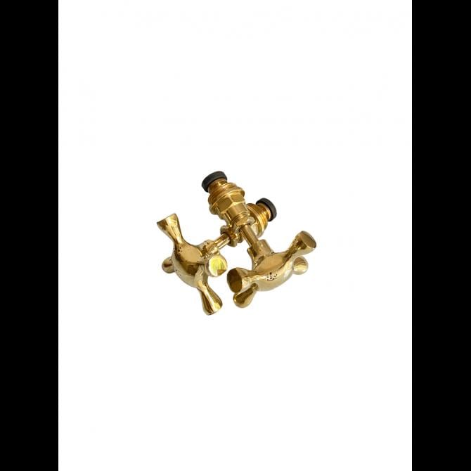 Tête de robinet en croix – lot de 2 -Style ancien – Fabrication artisanale