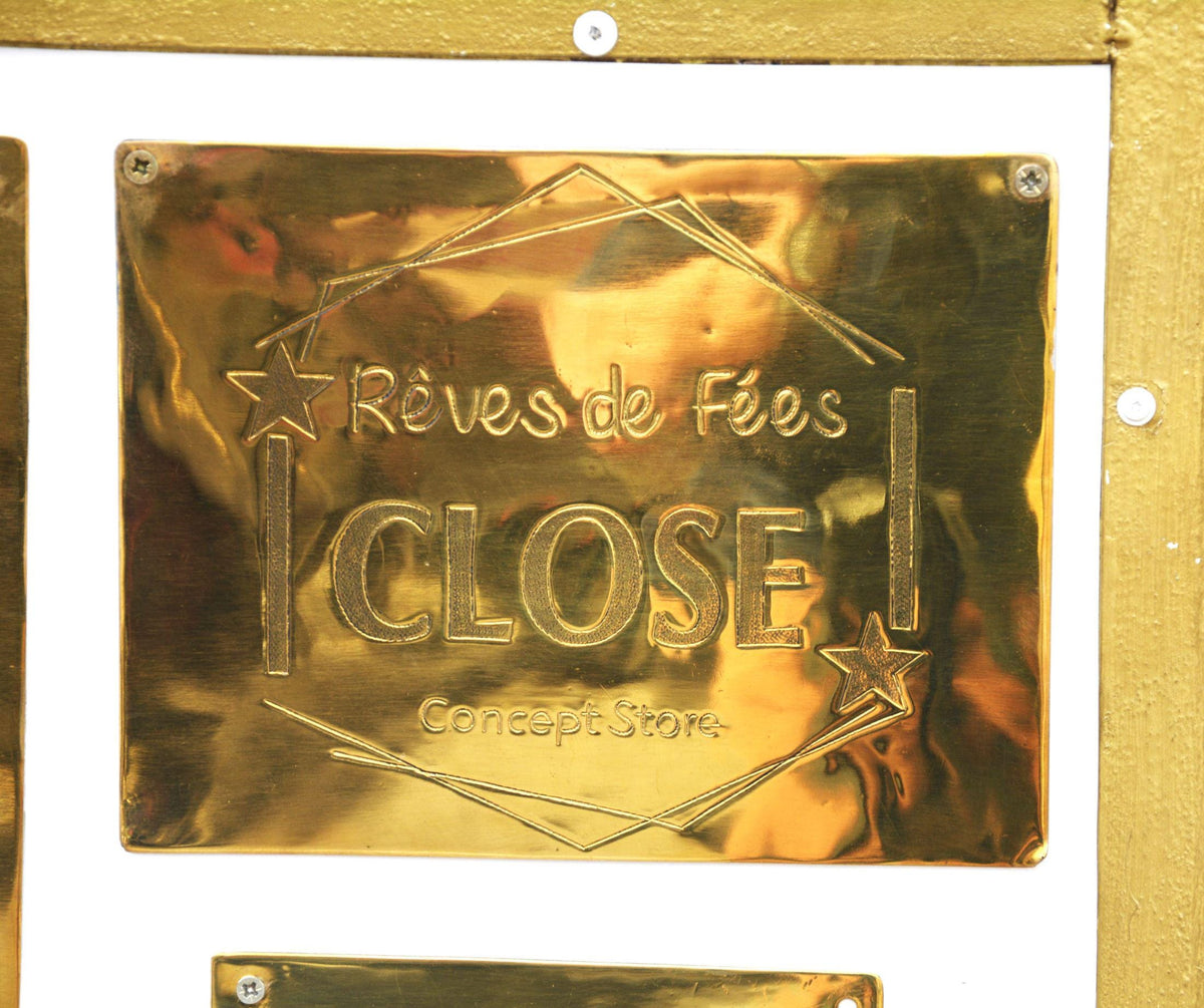 Personalized brass house plaque, custom handmade decorative plaque, mailbox plaque