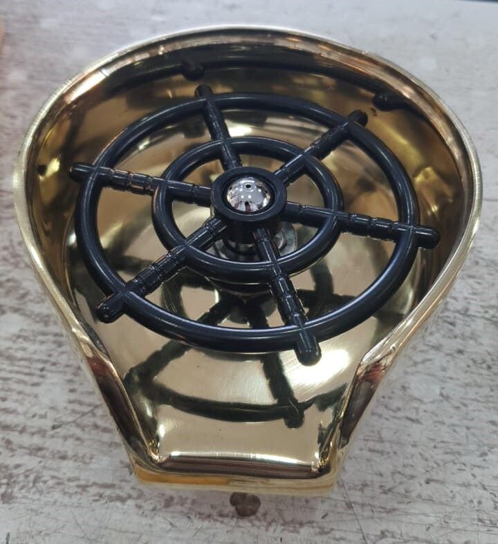 Unfinished brass glass rinser for kitchen sink, kitchen accessories, bar glass rinser, Unfinished brass glass rinser