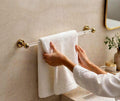 Lucite Acrylic Towel Holder - Lucite and Brass Wall Mounted Towel Holder - Bathroom Accessory