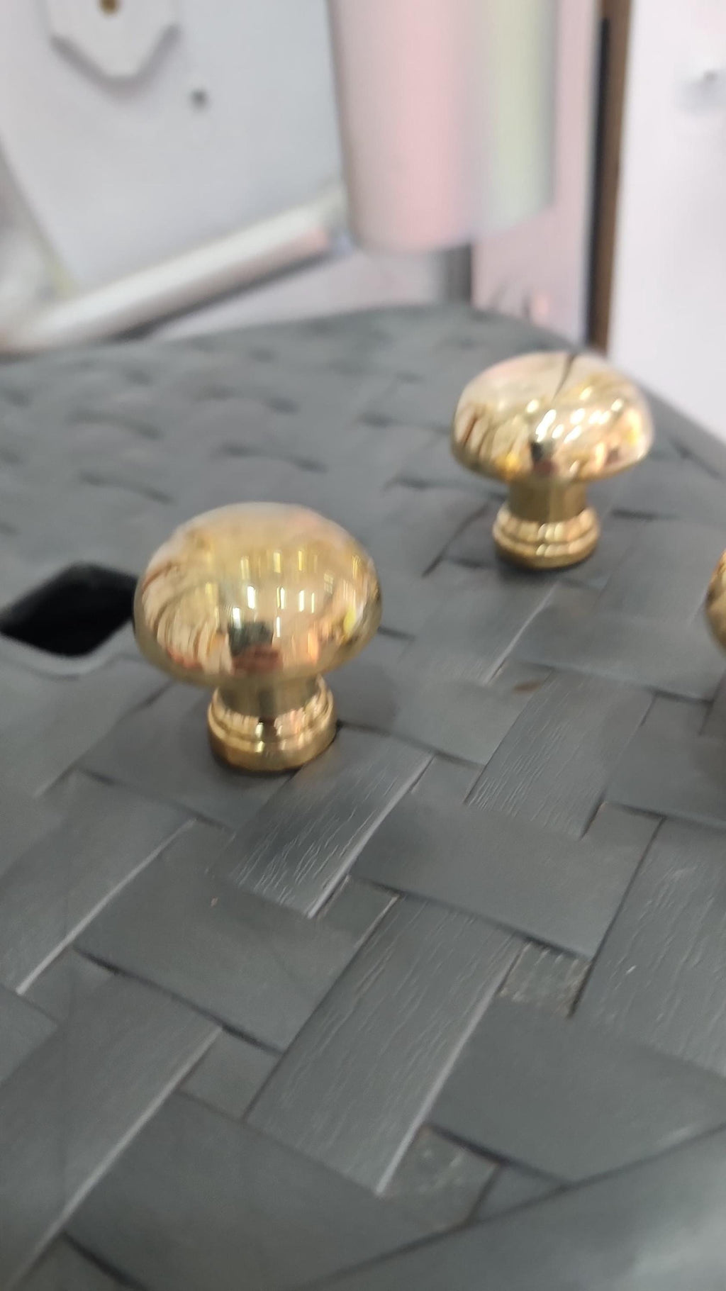Bouton de meuble vintage en laiton non laqué | Bouton de tiroir rond en laiton brut massif | Quincaillerie de luxe pour meubles,par lots