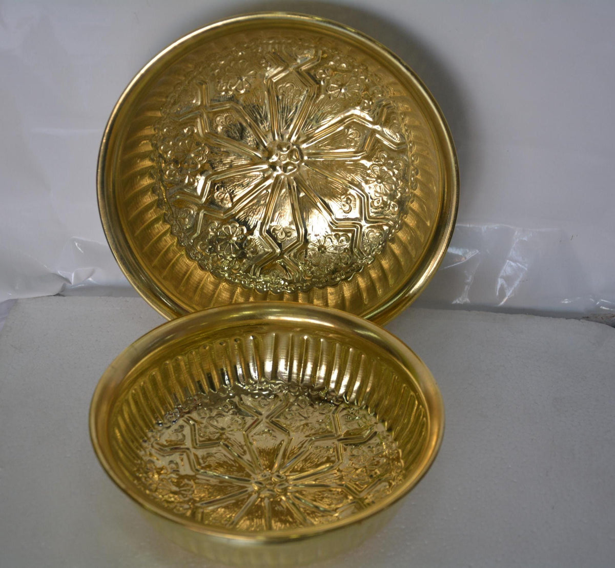 lot de 2 coupelle en laiton gravé fait main ,bol à hamam en cuivre marocain