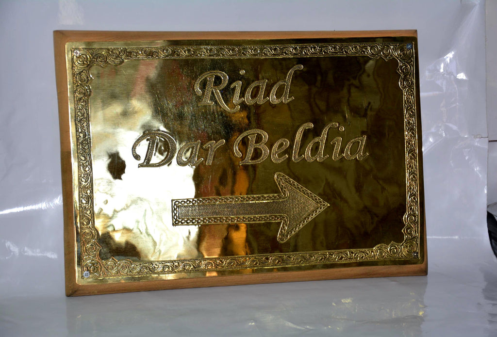 plaque de maison personnalisé en laiton, plaque décorative fait main sur mesure, plaque de boite a lettre