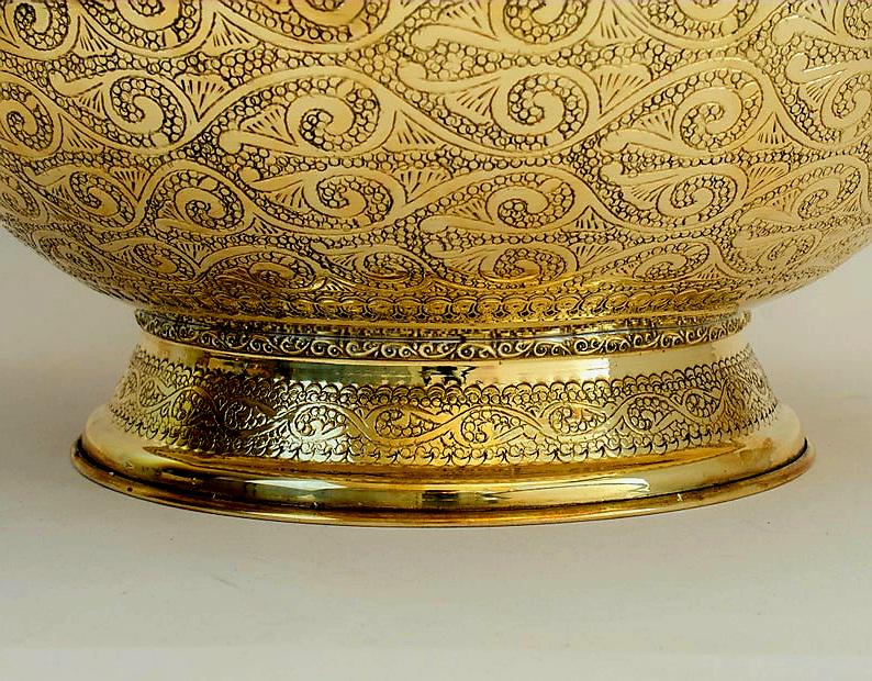 vasque marocaine en laiton massif gravé non laqué ,Lavabo fabriqué à la main en laiton non laqué, évier en laiton à poser