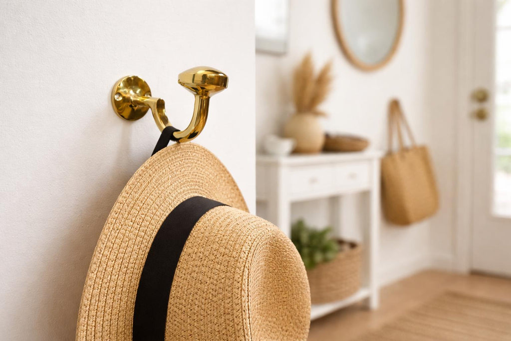 lot de 2 crochet porte manteau laiton Massif Fait Main, porte manteau  en Laiton non laqué, crochet de sac à main,crochets muraux