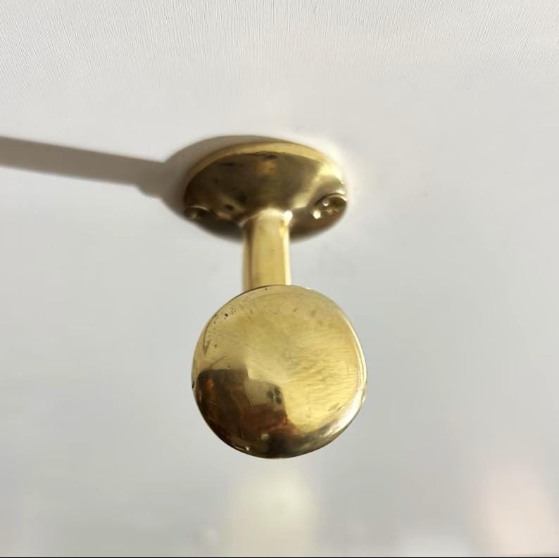 Unlacquered brass wall hook: coat and towel hook, handmade solid brass wall hooks, brass coat rack