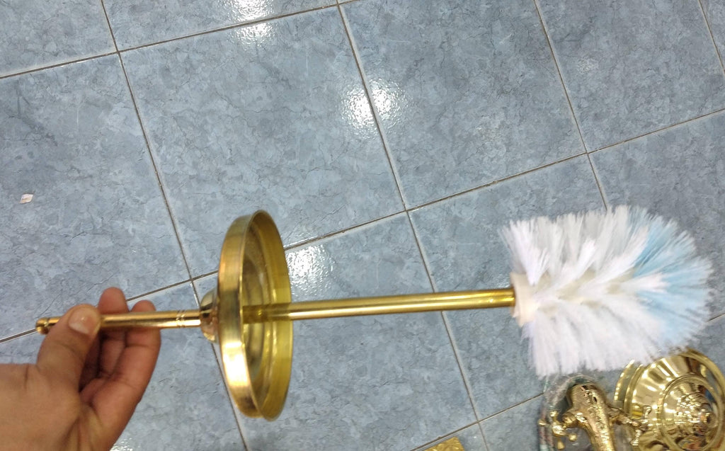 Brosse de toilette en laiton gravée à la main, brosse de toilette en cuivre fabriquée artisanalement au Maroc