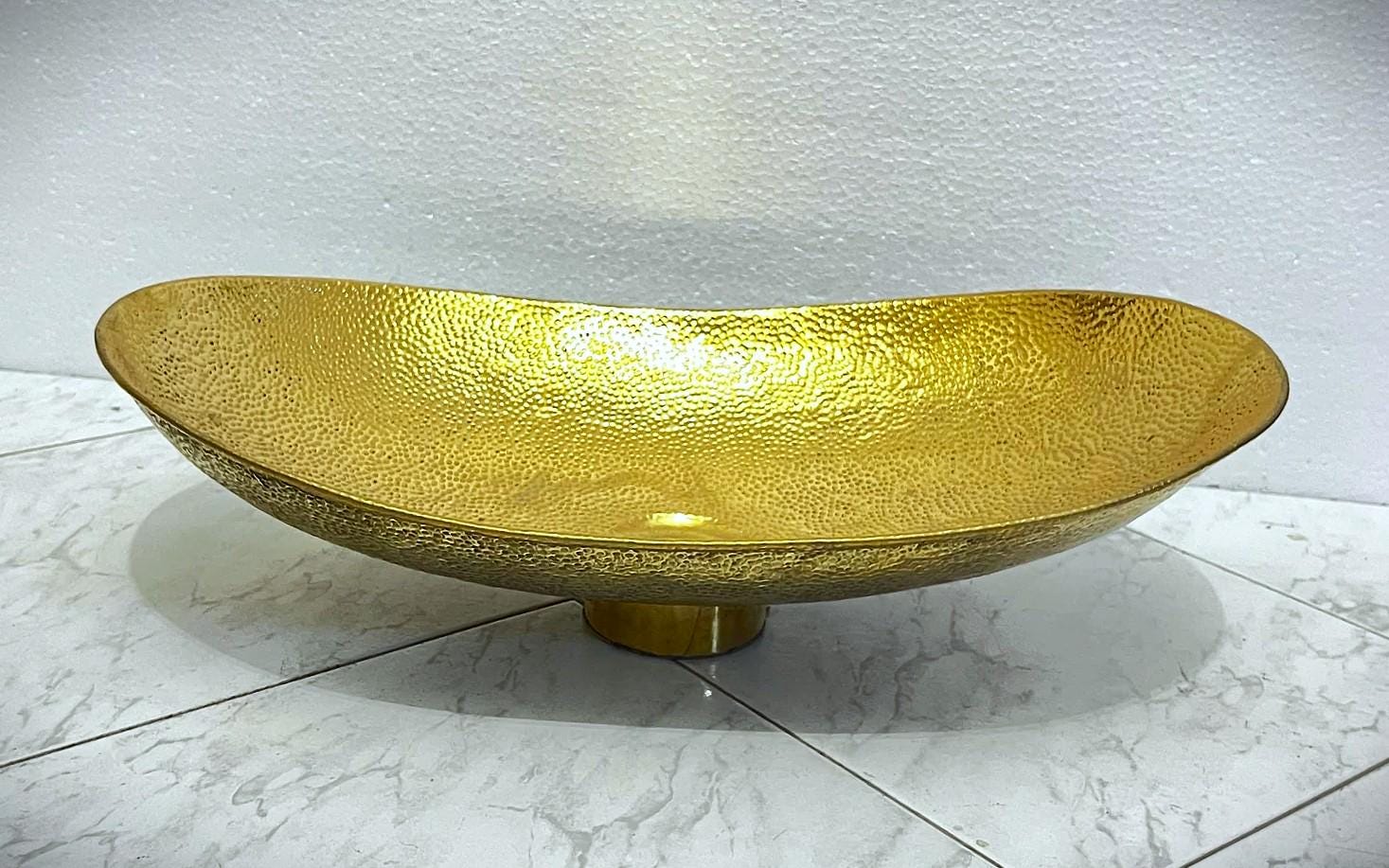 Vasque en laiton marocaine – Vasque à poser en laiton massif – Lavabo artisanal fait main – Salle de bain luxe