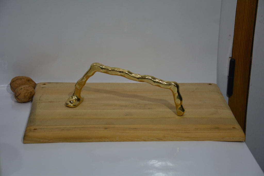 Handmade brass towel rail, engraved unlacquered brass toilet paper holder, brass toilet roll holder