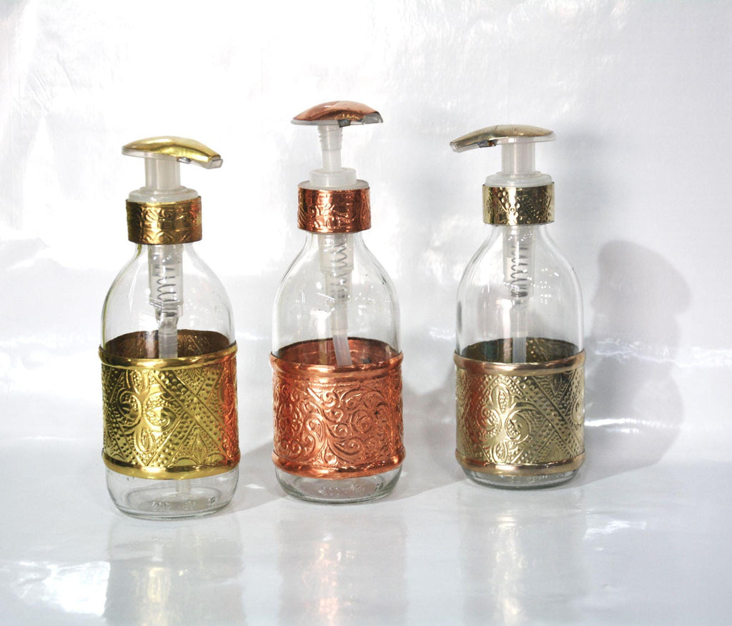 distributeur savons liquide en verre élégant ,lot de 2 Porte-savon à vaisselle élégant pour cuisines et salles de bains