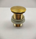 bouchon  escamotable en laiton pour lavabo de salle de bain | Bouchon d'évier en laiton massif non laqué | Bonde style vintage automatique