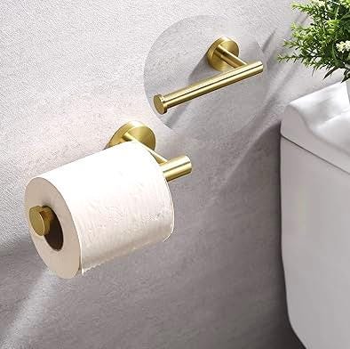 Porte-papier hygiénique en laiton non laqué,Porte-rouleau de papier toilette en laiton de luxe