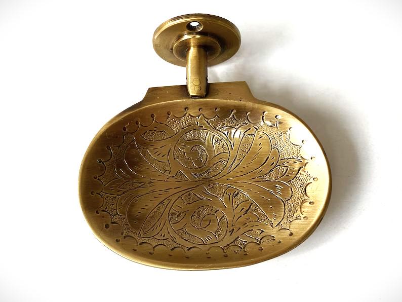 Porte-savon mural artisanal en cuivre, porte-savon mural gravé à la main, porte-savon artisanal, porte-savon de douche