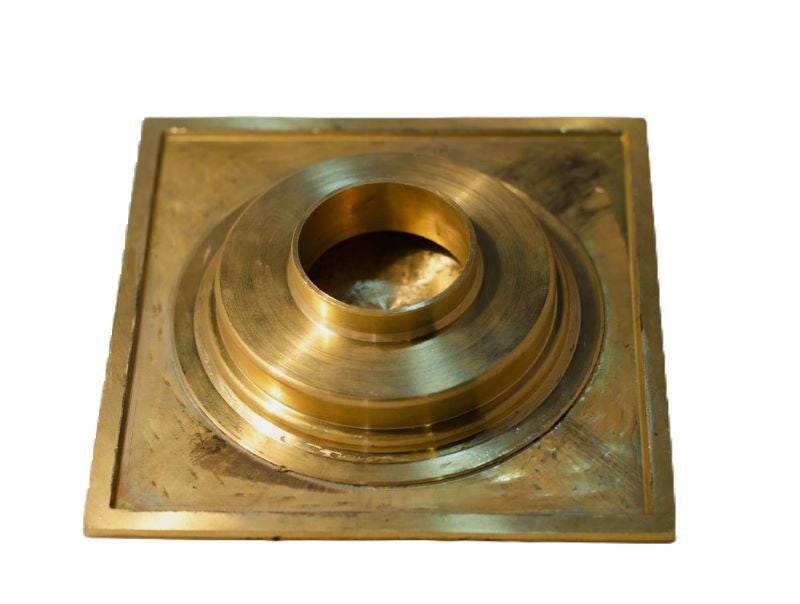 Siphon de douche en laiton non laqué, Grille de siphon de sol gravé, couvercle de siphon de salle de bain  vintage| siphon de sol