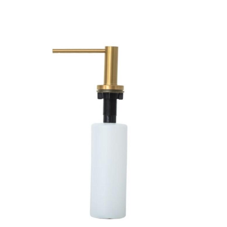 Pompe à savon de cuisine en laiton verni – Distributeur de savon haut de gamme – Accessoire d’évier élégant et durable