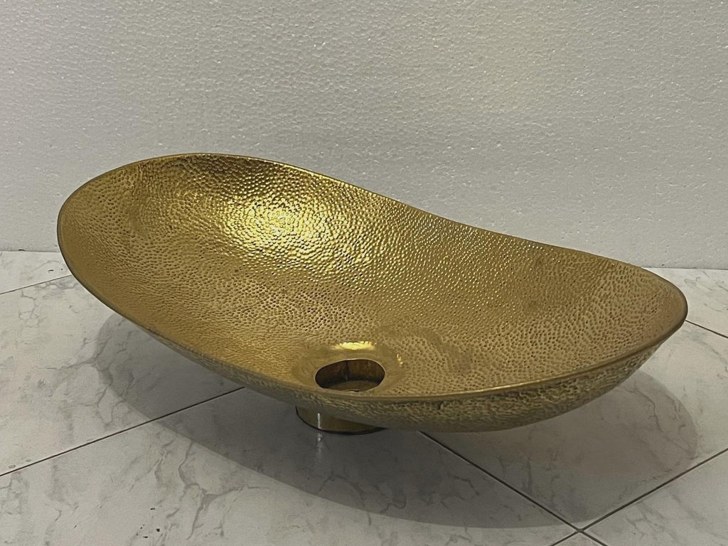Vasque en laiton marocaine – Vasque à poser en laiton massif – Lavabo artisanal fait main – Salle de bain luxe
